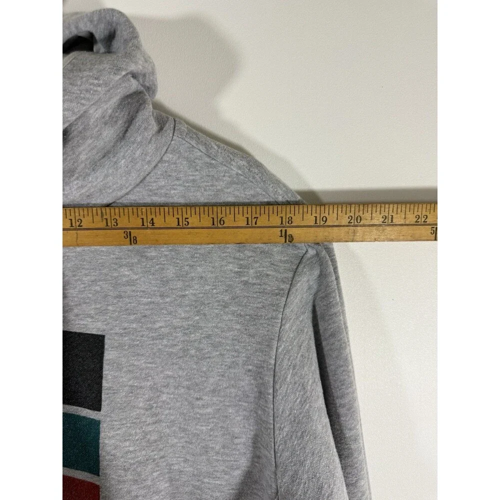 The North Face Hoodie Gray Spellout Logo Men’s Size Medium EUC